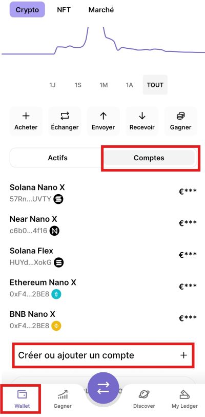 Добавить приложение Ledger